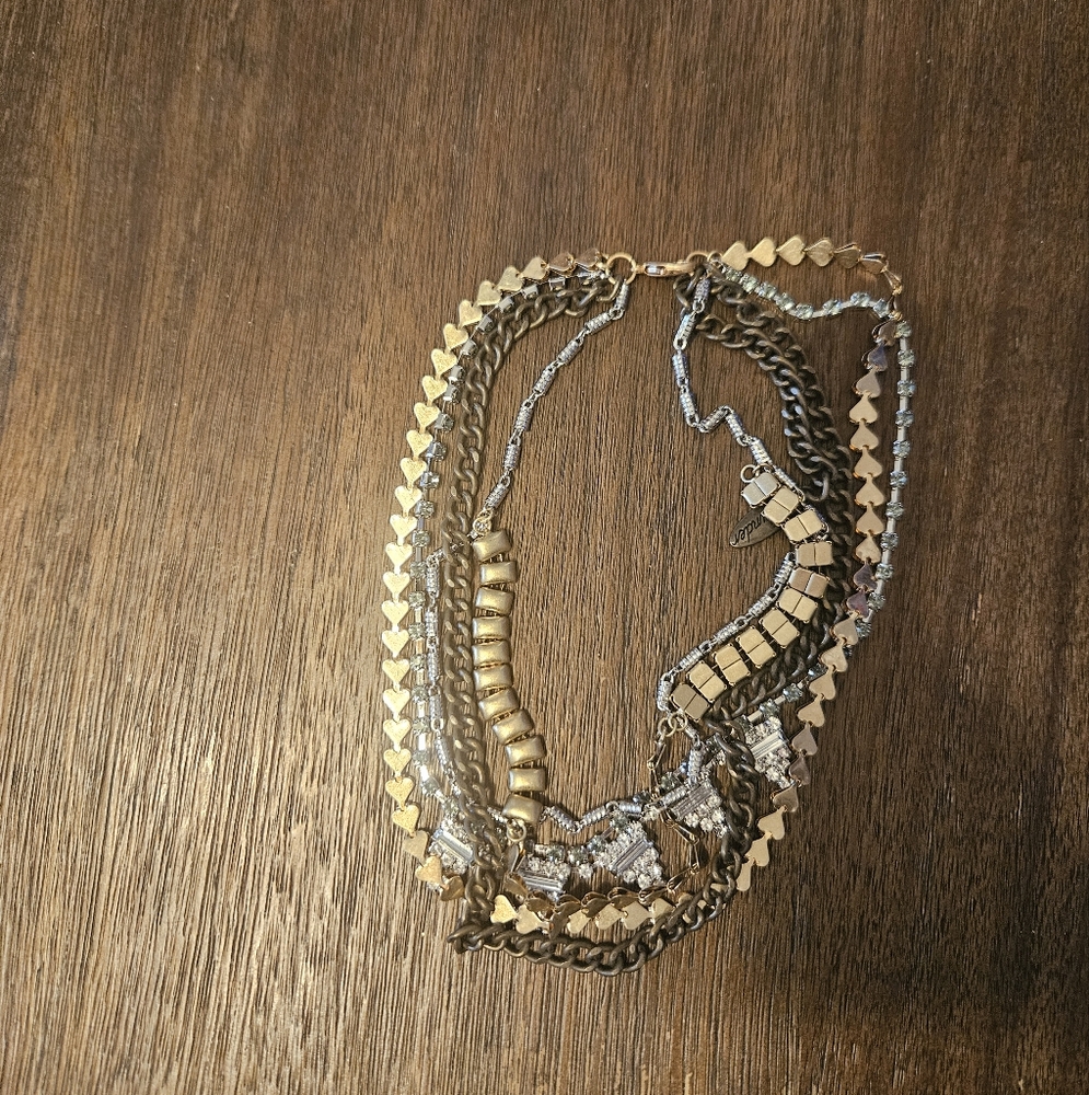 Gold and Silver Layered Necklace
